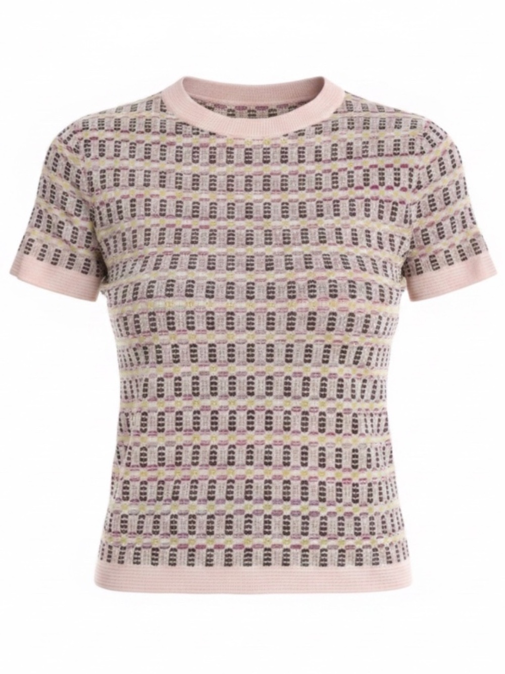 Missoni Pink Crewneck Short Sleeve Fine Gauge Top - Size: Med - MSRP $395 - NWT
